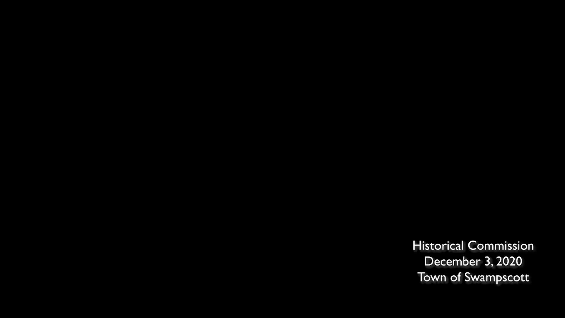 Thumbnail image for Historical Commission - 12/3/20