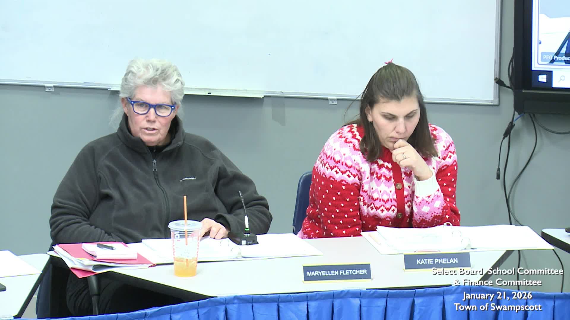 Thumbnail image for Select Board - 1/21/26 - Joint Meeting with School Committee and Finance Committee
